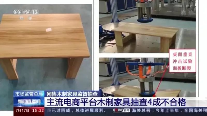 【木材資訊】央視曝光！網(wǎng)售木制家具4成不合格！